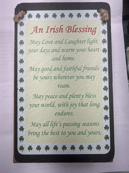 Natural slate blessing