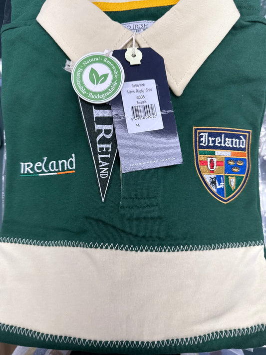 Men’s Long Sleve Rugby with Ireland Patch 6505