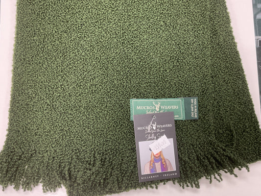 Mucros Weavers Skellig Scarf Army Green