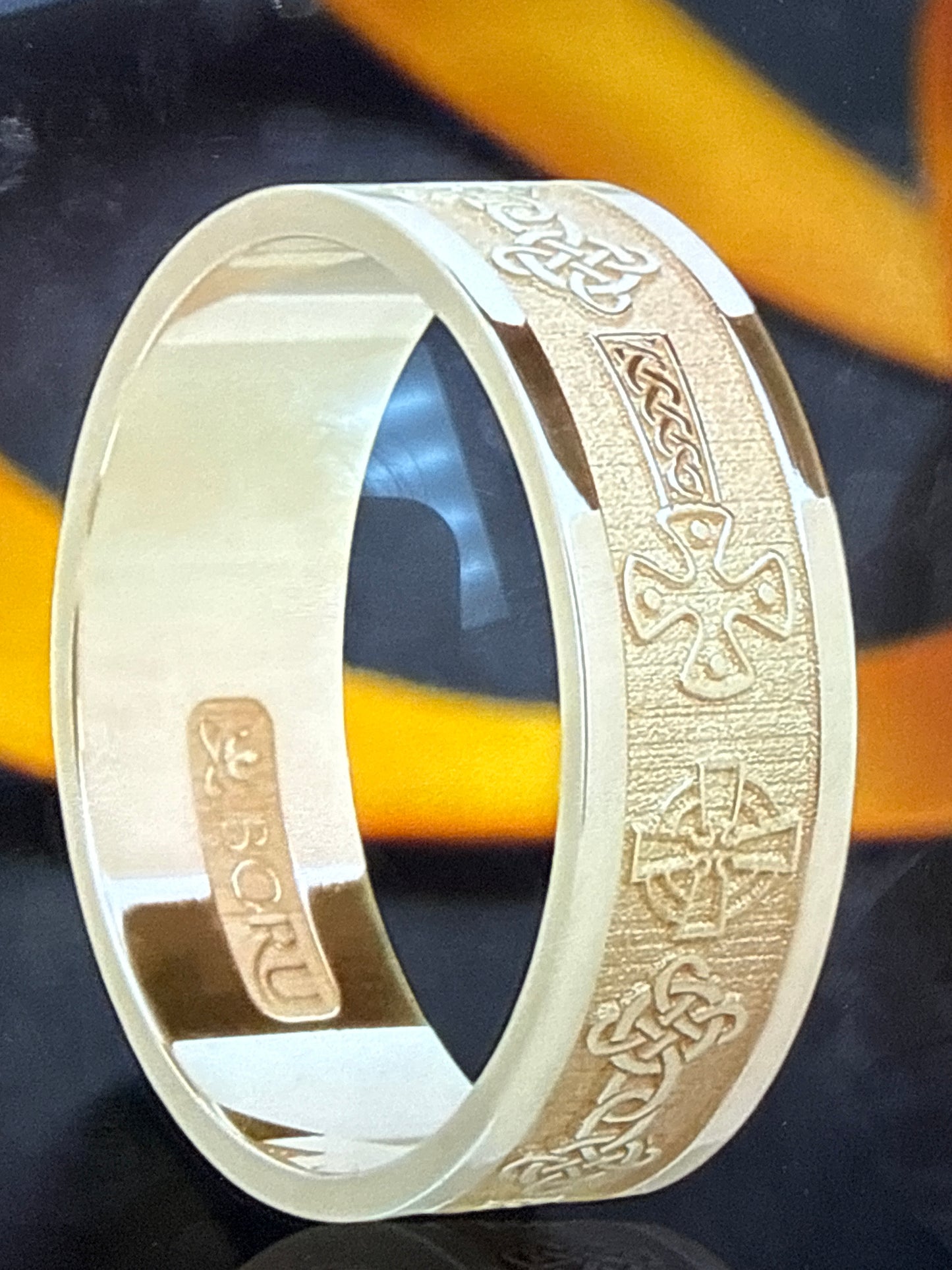 Gents Celtic Cross Ring WED265