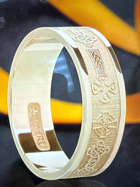 Gents Celtic Cross Ring WED265