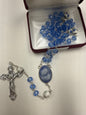 Blue Rosary with Mother & Child Medal