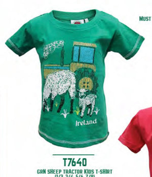 Sheep and Tractor Kids TShirt T7640