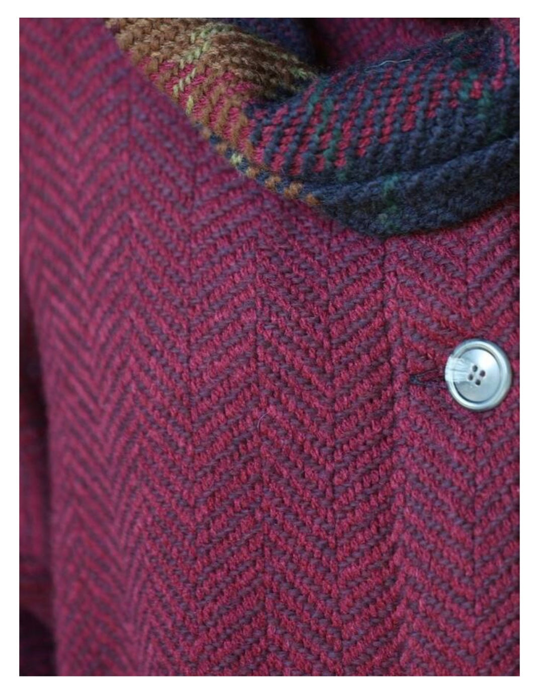 Tina Hooded Swing Cape by John Branigan Wine color