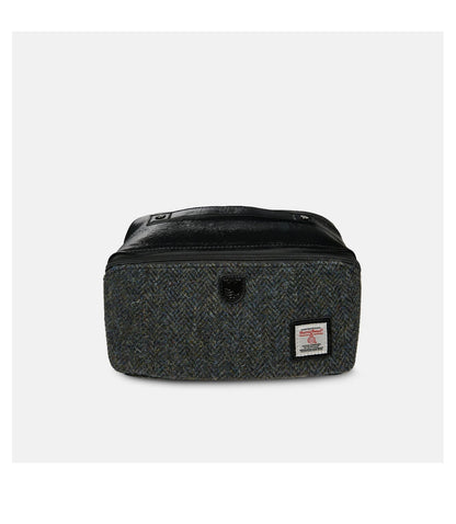 Toiletry Bag- black and grey herringbone