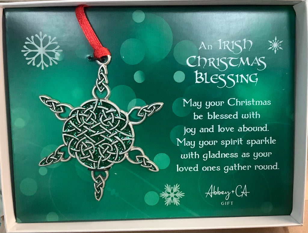 An irish Christmas Blessing Ornament