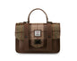 The Leather Medium Satchel- Chestnut Tartan