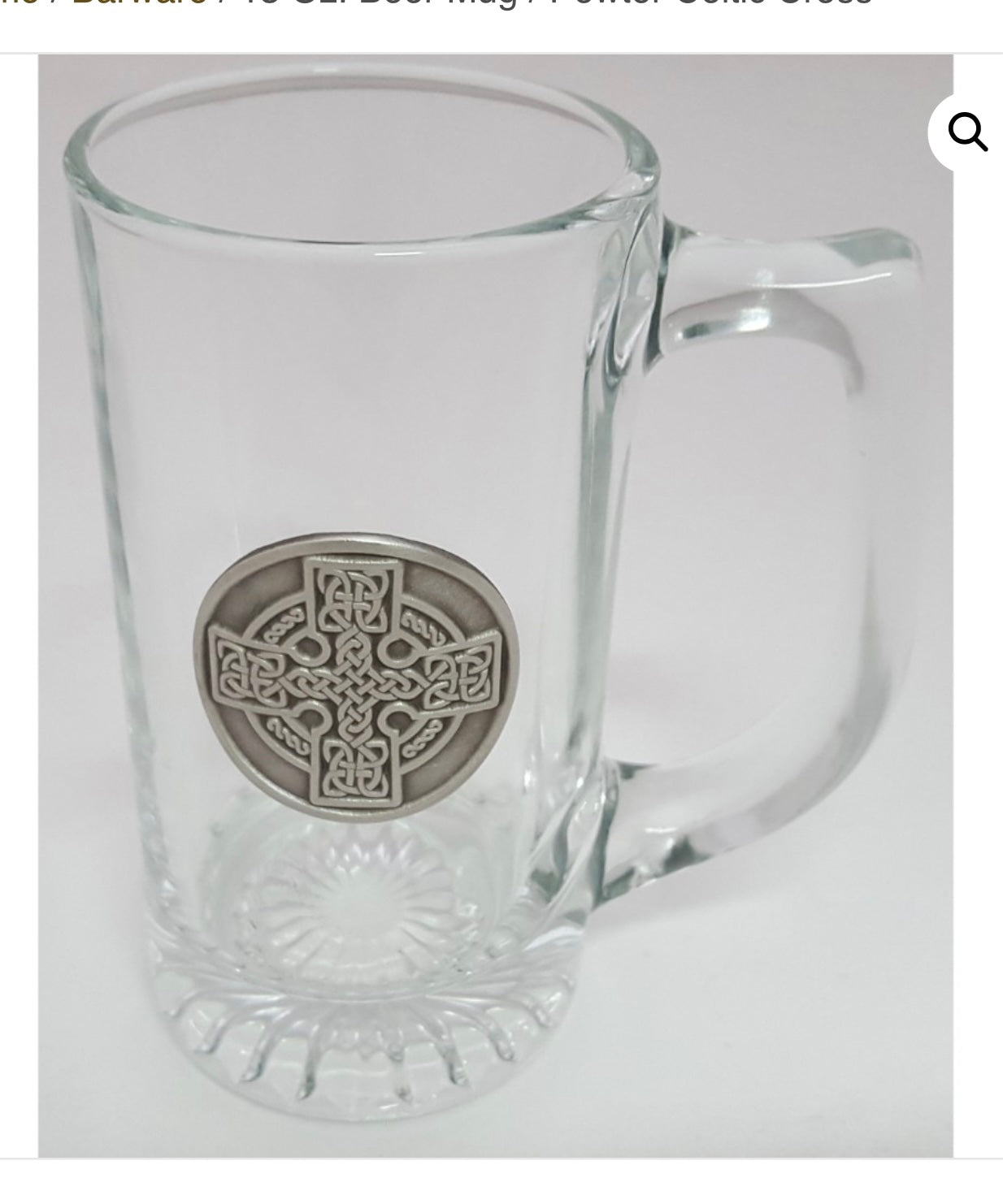 13 Oz. Beer Mug / Pewter  “Slainte”