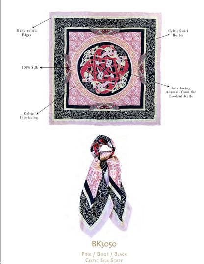 Book Of Kells silk Scarf BK3050 BK3051 BK3052