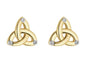 14K GOLD FLUSH SET DIAMOND TRINITY KNOT STUD EARRINGS
Code: S34192