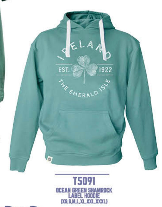 Ocean Green Ireland Hoodie T5091