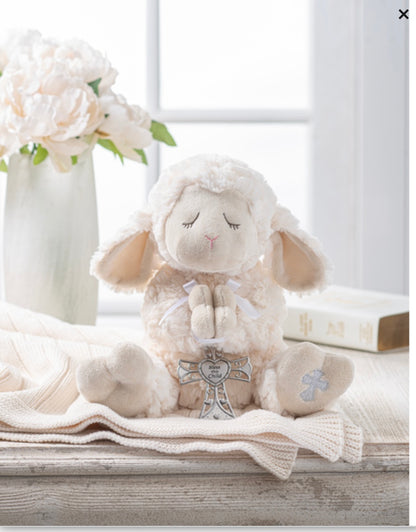 13” lamb with Crib Medal