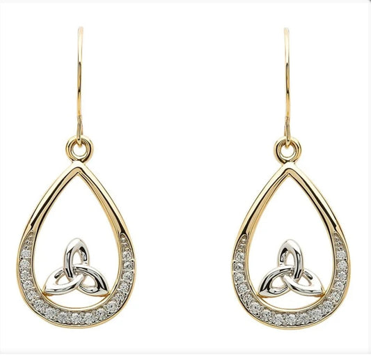 Gold 10K Pave Set Trinity Knot Earrings

SKU: 10E646