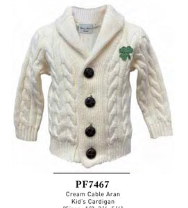 Cable Cardigan with Shamrock PF7467