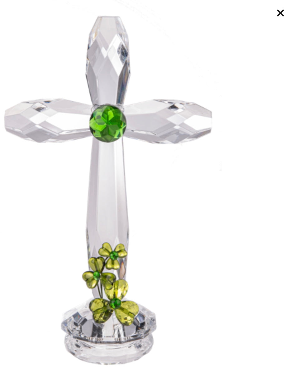 7.5” Standing Shamrock Acrylic Cross