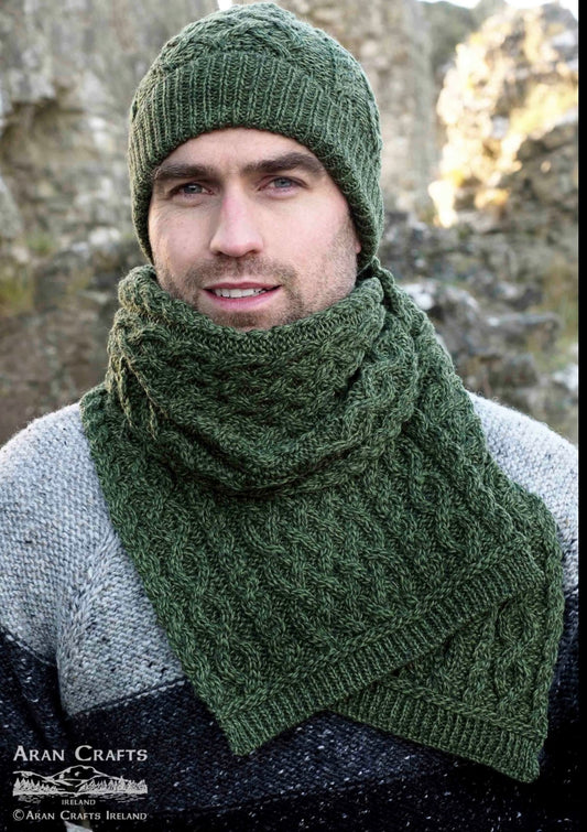TRELLIS PATTERN MERINO SCARF HAT X4840 X4841