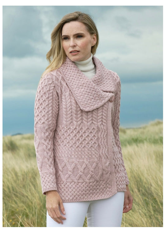 GREYSTONES SUPER SOFT BUTTON CARDIGAN X4682 dusty pink