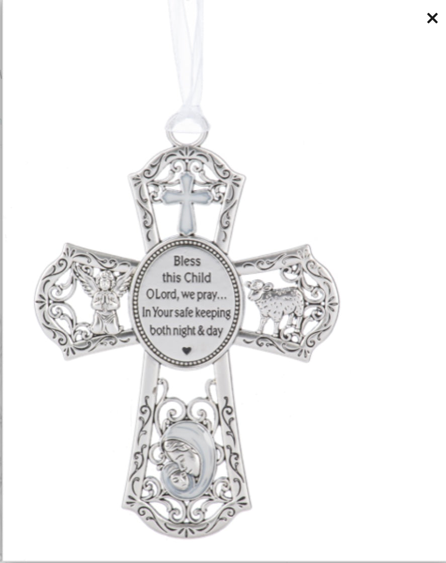 BLESS THIS CHILD CRIB CROSS
