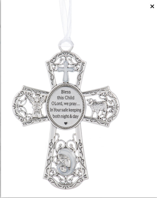 BLESS THIS CHILD CRIB CROSS