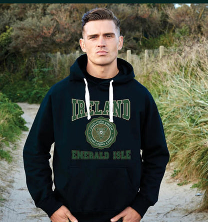 Navy Ireland Crest Hoodie T5090