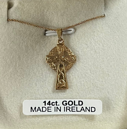 14K Double Sided Medium Celtic Cross  G MA24FDS