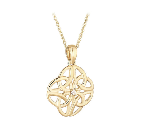 10K GOLD CZ CELTIC KNOT PENDANT
SKU: S47031