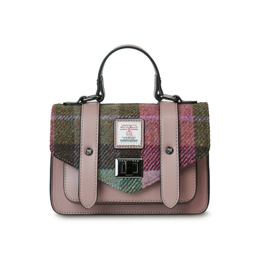 The Mini Satchel- Pink/Green Tartan