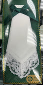 Irish linen Hankie with Lace trim