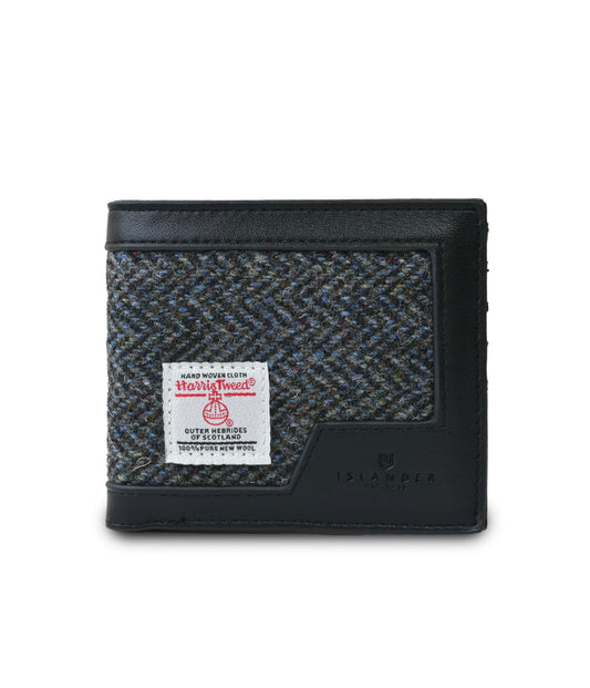 Men’s Tweed Wallet - Black and Grey Herringbone