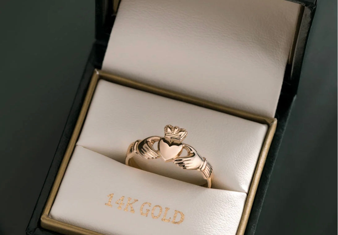 14K GOLD MAIDS CLADDAGH RING S2542 Solvar