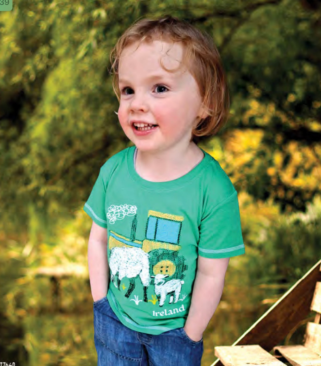 Sheep and Tractor Kids TShirt T7640