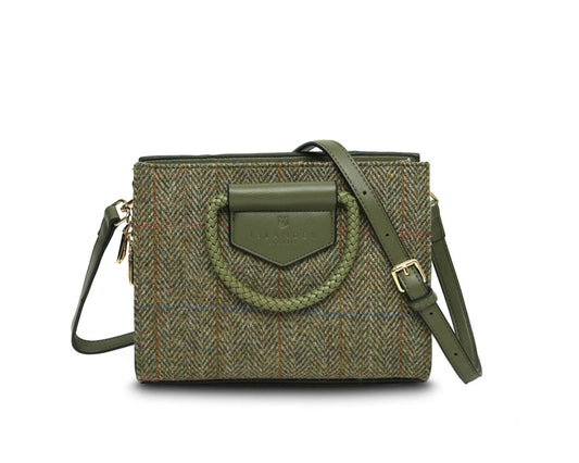 The Arran Small Tote- Chestnut Herringbone