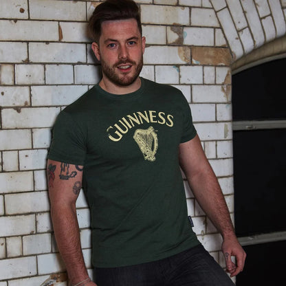 GUINNESS OFFICIAL MERCHANDISE
GREEN VINTAGE HEATHERED HARP TEE G6064
