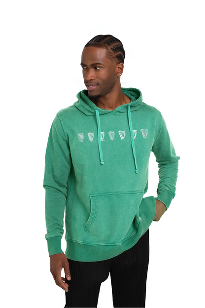 GUINNESS OFFICIAL MERCHANDISE
EVOLUTION HARP GREEN HOODIE GC7010
