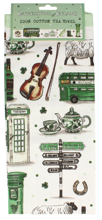 IMPRESSIONS OF IRELAND COTTON TEA TOWEL