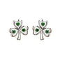 STERLING SILVER CZ EMERALD STUD SHAMROCK EARRINGS
SE006SH