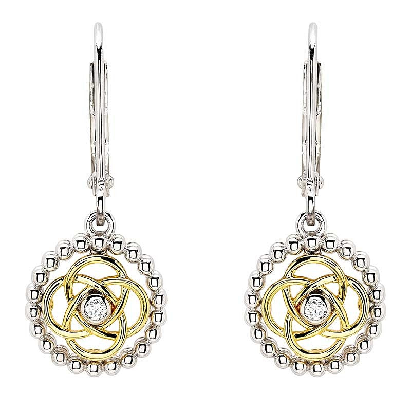 STERLING SILVER CZ CELTIC DROP EARRINGS 1M
SE002SH