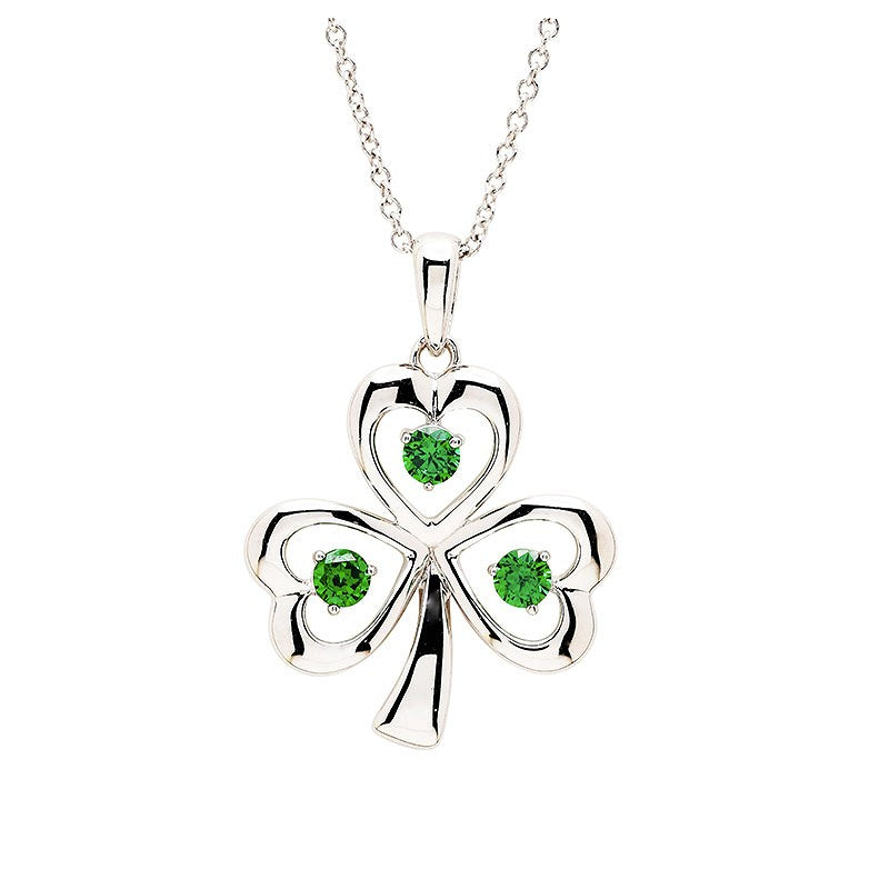 STERLING SILVER CZ EMERALD SHAMROCK NECKLACE
SP008SH