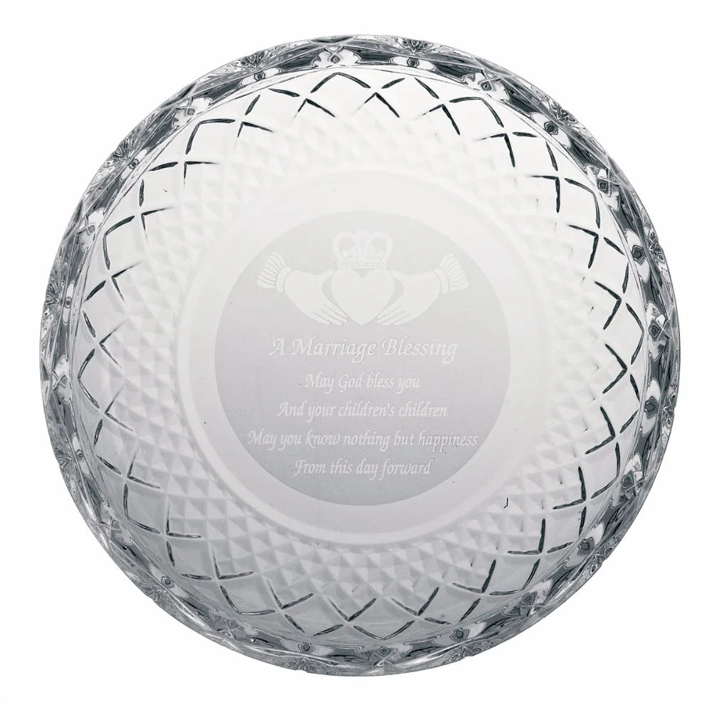 8” Marriage Blessing Plate by Galway Crystal