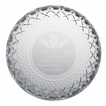 8” Marriage Blessing Plate by Galway Crystal