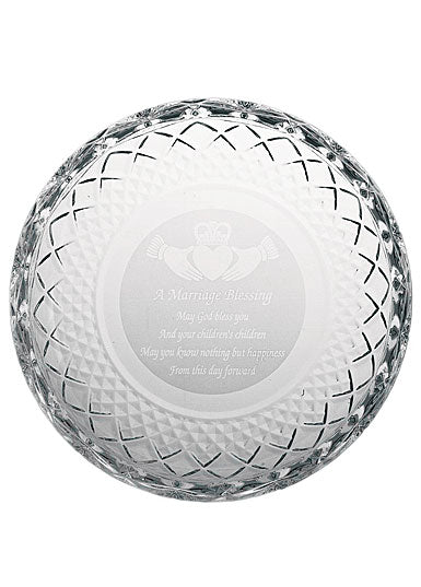 8” Marriage Blessing Plate by Galway Crystal