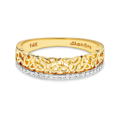 14KT GOLD LAB DIAMOND TRINITY RING
14L754