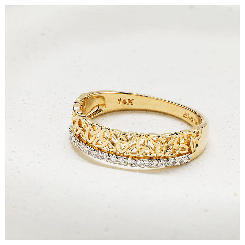 14KT GOLD LAB DIAMOND TRINITY RING
14L754