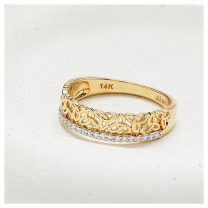 14KT GOLD LAB DIAMOND TRINITY RING
14L754