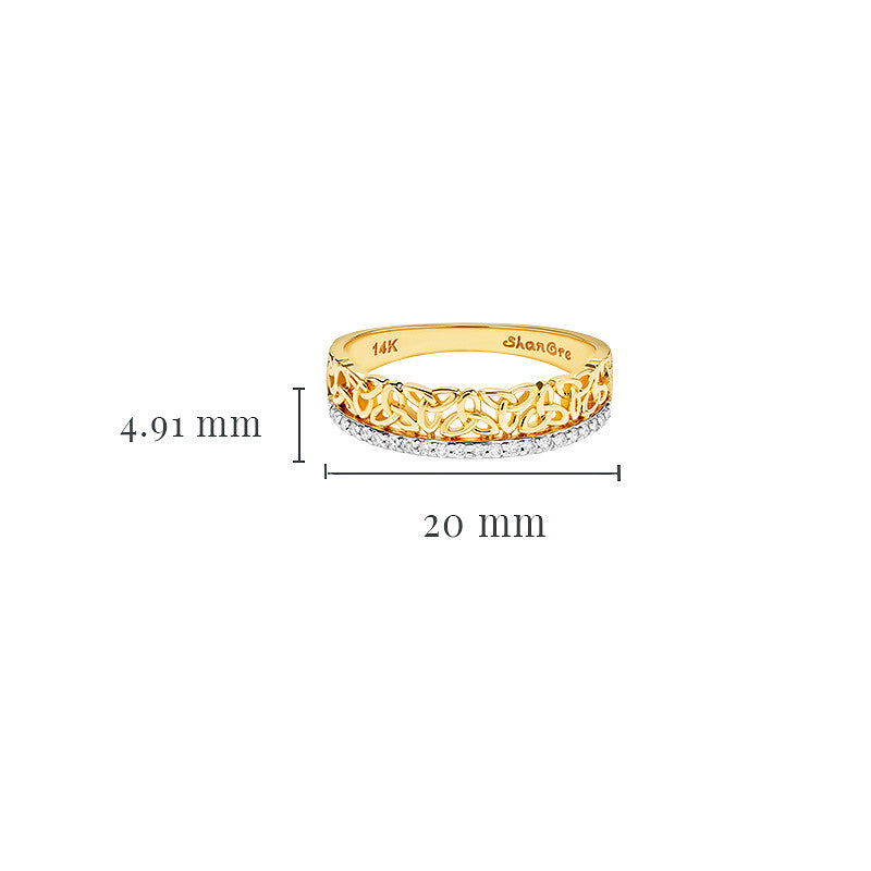 14KT GOLD LAB DIAMOND TRINITY RING
14L754