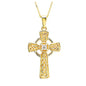 14KT GOLD LAB DIAMOND CELTIC CROSS NECKLACE .06CT
14P733