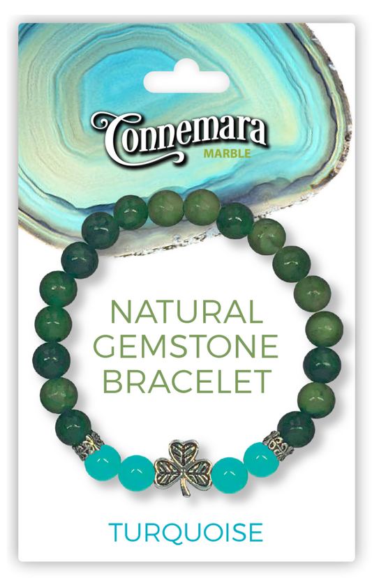 TURQUOISE GEMSTONE AND MARBLE BRACELET