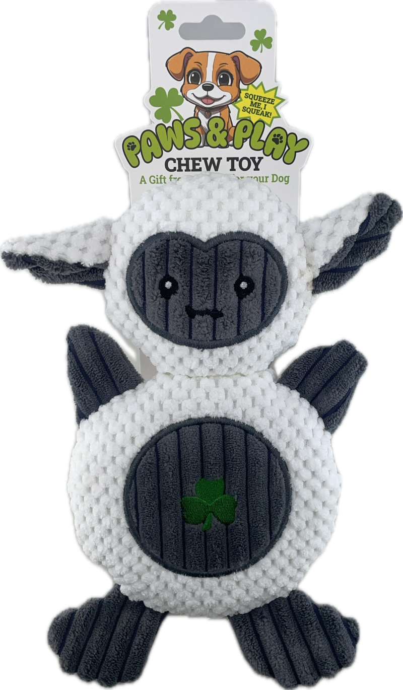 GREY SHEEP SQUEEKY PET CHEW TOY