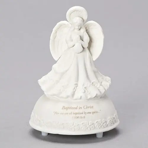 Musical Baptism Angel Figure; Tune: Children's Prayer