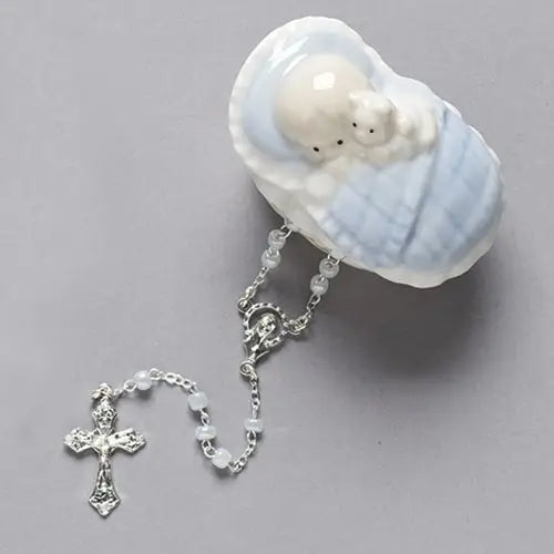 Boy Keepsake Box with Rosary